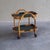 Original 1950s bamboo serving trolley/ bar cart. Crafted with warm, bent bamboo framing and distinct deep green wrapping...