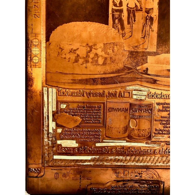 Mid 20th Century Three Vintage Photoengraved Copper Letterpress Printing Plates For Sale - Image 5 of 18