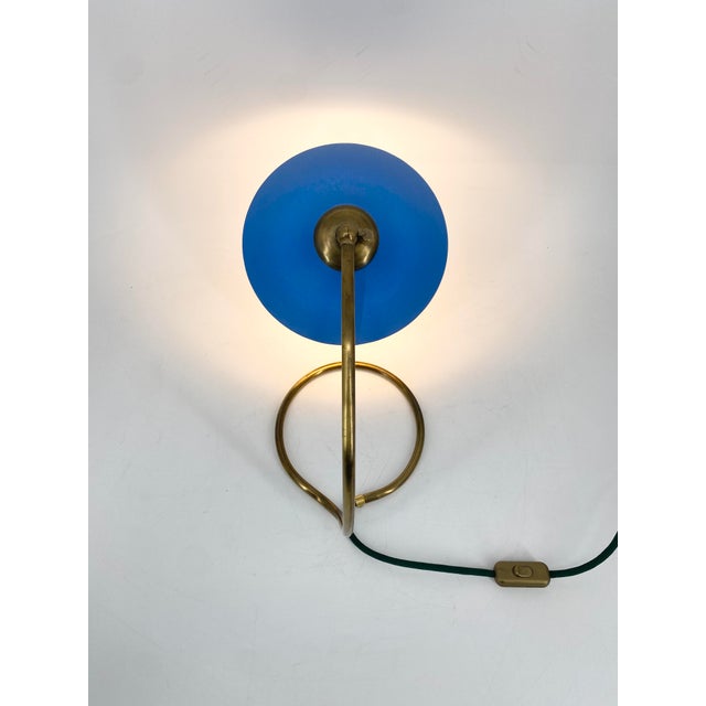 Vintage Table Lamp with Organically Shaped Brass Base, 1950s For Sale - Image 12 of 18