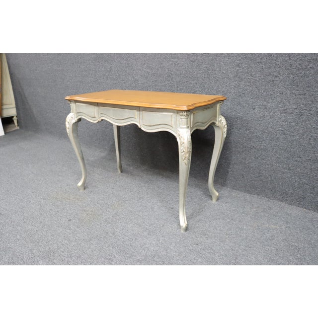 Italian Provincial Silver Gilt & Cherry Writing Desk For Sale - Image 4 of 9