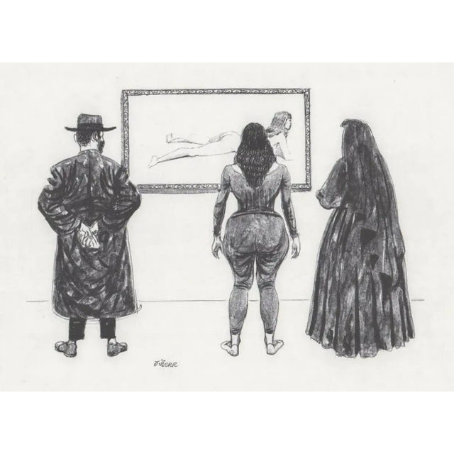 Figurative 1960s J Herr Art Is for Everyone Lithograph For Sale - Image 3 of 3