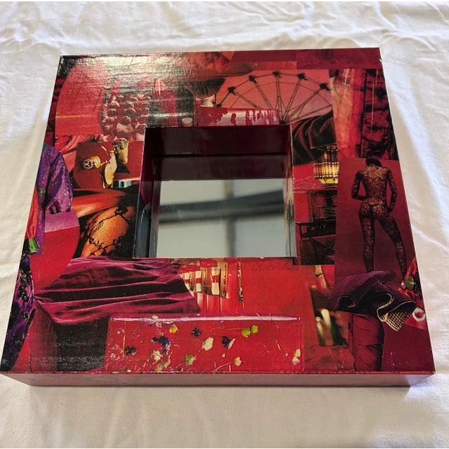 Paper Paper Collage Mirror, 2000s For Sale - Image 7 of 8