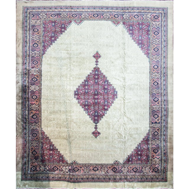 Antique Turkish Serab Carpet, 12' X 14' For Sale - Image 9 of 9