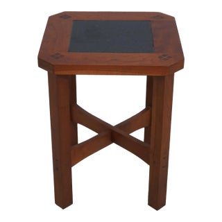 Stickley Cherry Mission Style Granite Top Table For Sale