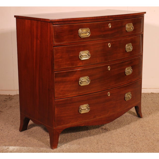 Bombé Chest of Drawers in Mahogany, 1800s For Sale - Image 10 of 14