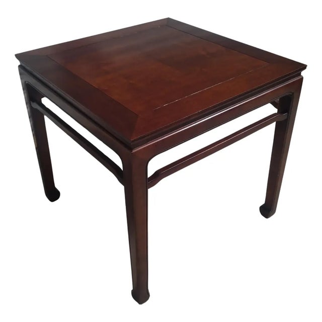Henredon Walnut Ming Style Side Table For Sale