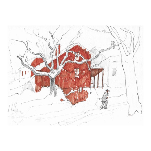 1950s Norman Kent Winter Landscape For Sale