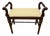 Mid-Century Traditional Carved Wood Custom Upholstered Window Bench or Vanity Bench For Sale