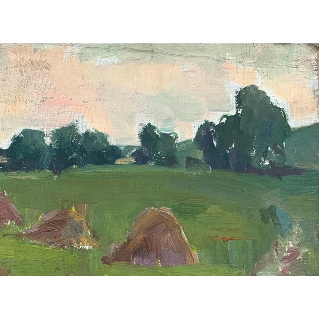 Realism Rural Landscape Painting Original Art Ukrainian Artist Sokolovsky G. 1970s For Sale - Image 3 of 6