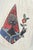 Italian Ceramic Vase with Enamel Motif of Stylized Figure from Bitossi, 1960s For Sale - Image 3 of 5