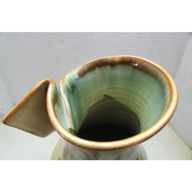 Signed by Marcel Garcia Arroyo MCM Master Ceramic Scupltural Ribbon Vase - 11" For Sale - Image 9 of 15