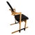 Black Ergonomically Shaped Flysit Rocking Chair in Black Leather Upholstery with Wooden Frame by Peter Opsvik for Stokke For Sale - Image 8 of 9