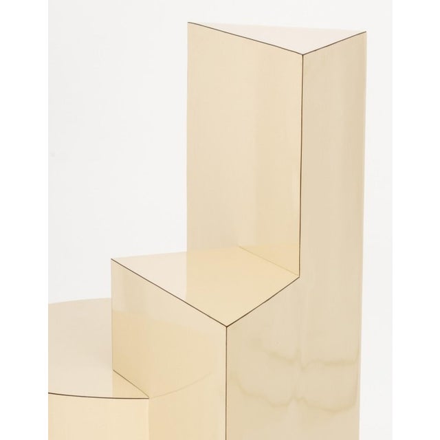 Modern Cream Laminate Geometric Display Stand For Sale In New York - Image 6 of 8