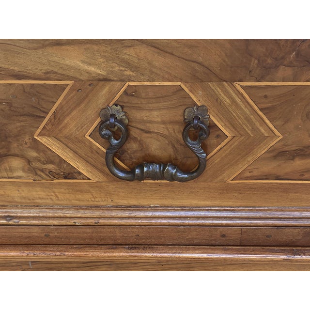 Brown Antique Italian Commode in Walnut, 1800s For Sale - Image 8 of 12