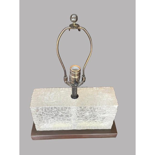A collectors dream, hand-carved rock crystal lamp by Robert Kou for McGuire. A exceptional modern design with signature,...