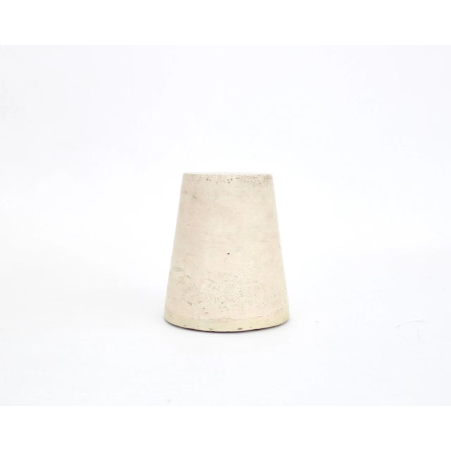 1970s Italian Pale Cream Solid Architectural Marble Cone Form For Sale - Image 5 of 10