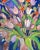 This large still life is expressionistic and impressionist. I am offering this rolled ready for a 48”x 48” frame. Perfect...