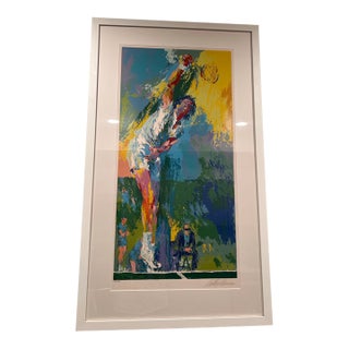 LeRoy Neiman "Sun Serve" 1976 Signed Serigraph 122/300 Tennis Art W/Coa For Sale