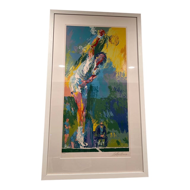 LeRoy Neiman "Sun Serve" 1976 Signed Serigraph 122/300 Tennis Art W/Coa For Sale
