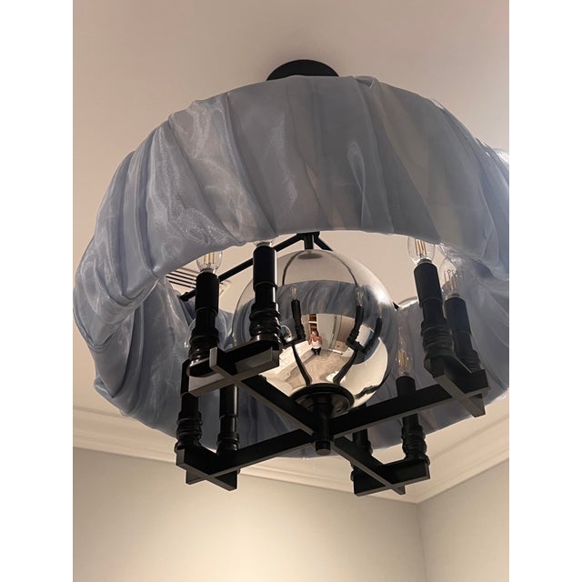 The Bill Sofield Baker Fonthill Ceiling Lamp - Original Baker Documentation Available For Sale In Miami - Image 6 of 7