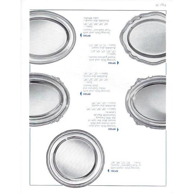 1970s Silver Octagonal Oval Platter With Gadroon Applied Border For Sale - Image 11 of 11