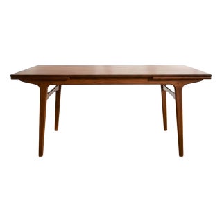 Rectangular Extendable Danish Teak Table by Johannes Andersen, 1960s For Sale