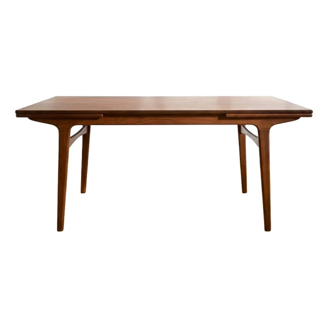 Rectangular Extendable Danish Teak Table by Johannes Andersen, 1960s For Sale