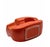 Sculptural Orange Ceramic Vase, Italy, 1970s For Sale - Image 4 of 6