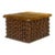 American Folk Tramp Art Spool Ottoman For Sale