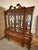 Late 20th Century Federal Style Carved Mahogany Lighted Breakfront China Cabinet For Sale - Image 5 of 12