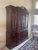 Wood 1998 Knob Creek Breakfront China Bookcase Lighted Curved Glass Doors For Sale - Image 7 of 10