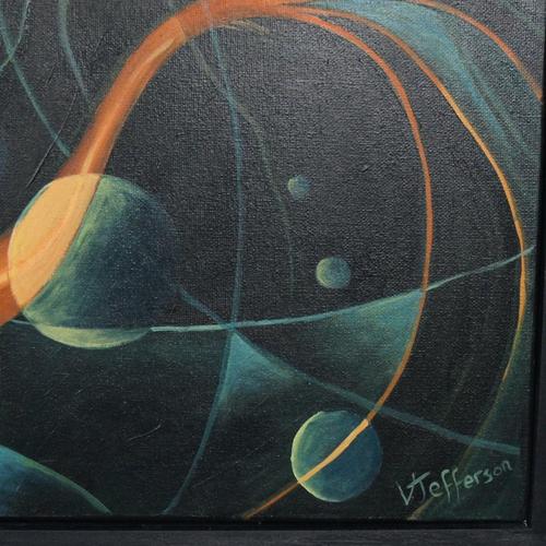 Vera Jefferson, Swimming Koi, Oil on Canvas For Sale - Image 5 of 6