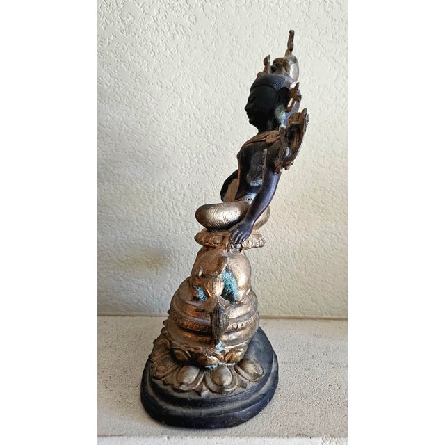 19th Century Nepalese Bronze Lokeshvara (Padmapani) on Chimera For Sale - Image 4 of 12