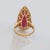 Metal 12.9Ct Rubellite Tourmaline Ring With Earth Mined Diamonds Halo: Solid 14k Gold, Size 6.75 For Sale - Image 7 of 8