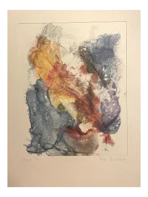 Peter Dischleit - Abstract Composition - Ink and Watercolor on Paper - 1973