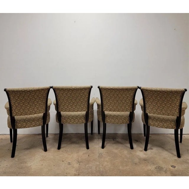 1970s 1970 Set of 4 Baker Ebonized Neoclassical Chairs For Sale - Image 5 of 13