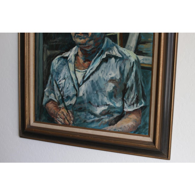 Ben Wilks Painting Self Portrait Chairish