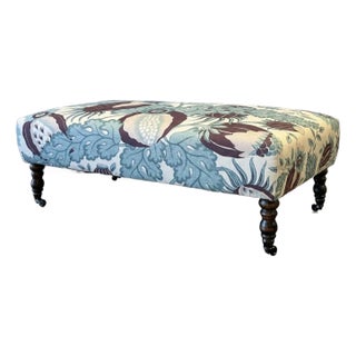 Christopher Farr Carnival Aubergine Ottoman For Sale