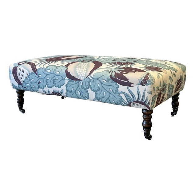 Christopher Farr Carnival Aubergine Ottoman For Sale
