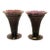 Circa 1915–1925 Cambridge Amethyst Diamond Point Trumpet Vases Pair For Sale