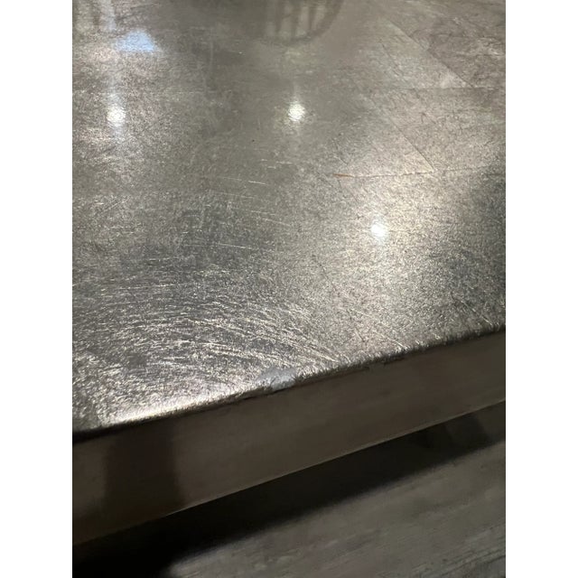 Ferguson Copeland Silver Leaf Coffee Table With Curved Sabre Legs For Sale - Image 10 of 15