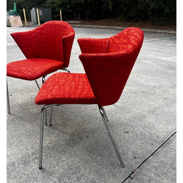1990s Vintage Red Coalesse Steelcase Abstract Chair For Sale - Image 5 of 6