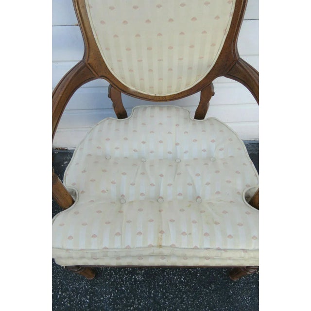 Brown French Distressed Side Living Bed Room Den Chairs- A Pair For Sale - Image 8 of 11