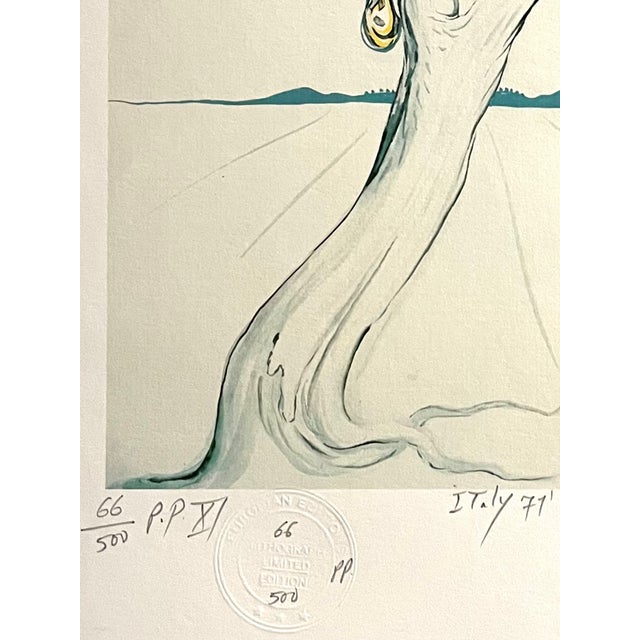 1970s Melting Clock Surrealist Abstract Lithograph Attribute Salvador Dali For Sale - Image 12 of 12
