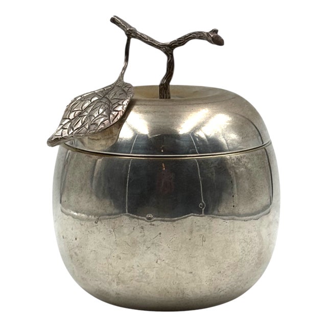 Modern Silver-Plated Apple Wine Cooler, Italy, 1970s For Sale