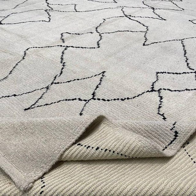 Contemporary Handwoven Moroccan Area Rug 9x12 For Sale - Image 3 of 9