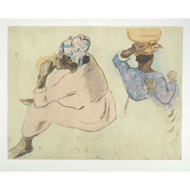 Paul Gauguin, Tahiti, Maori Women, Lithograph and Stencil For Sale