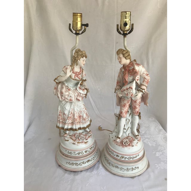 Vintage Victorian Figurines Lamps Set of 2 Chairish