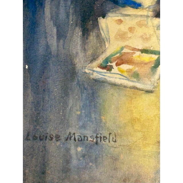 American Ashcan School Watercolor Painting Circa 1920 by Louise Buckingham Mansfield. For Sale In West Palm - Image 6 of 11