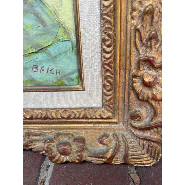 Wood Mid 20th Century Mary Beich Impasto Floral Still Life Oil Painting, Wally Findlay Galleries Provenance For Sale - Image 7 of 12